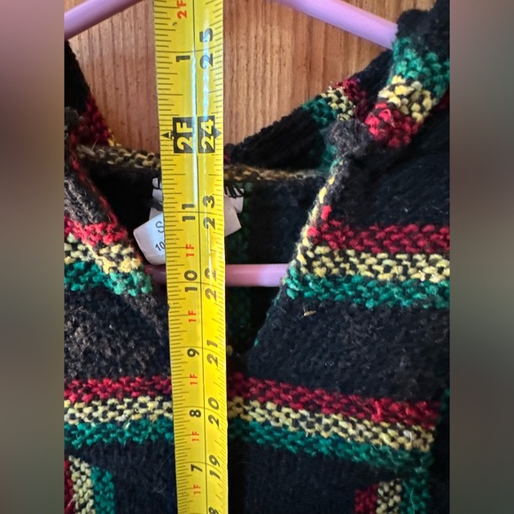 Boho style hooded multi colour blanket jacket.  Sunspecs - Picture 7 of 7